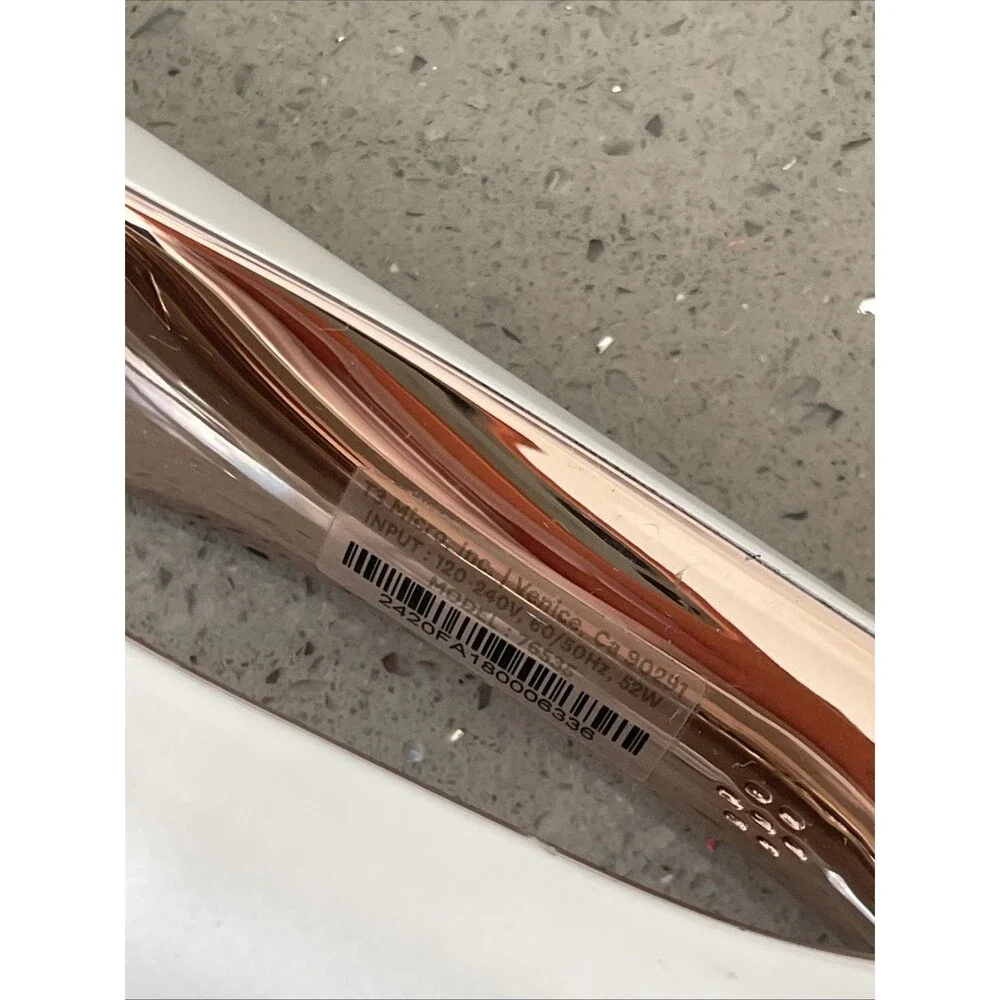 T3 - Smooth ID 1” Smart Flat Iron with Touch Interface White & Rose Gold tested